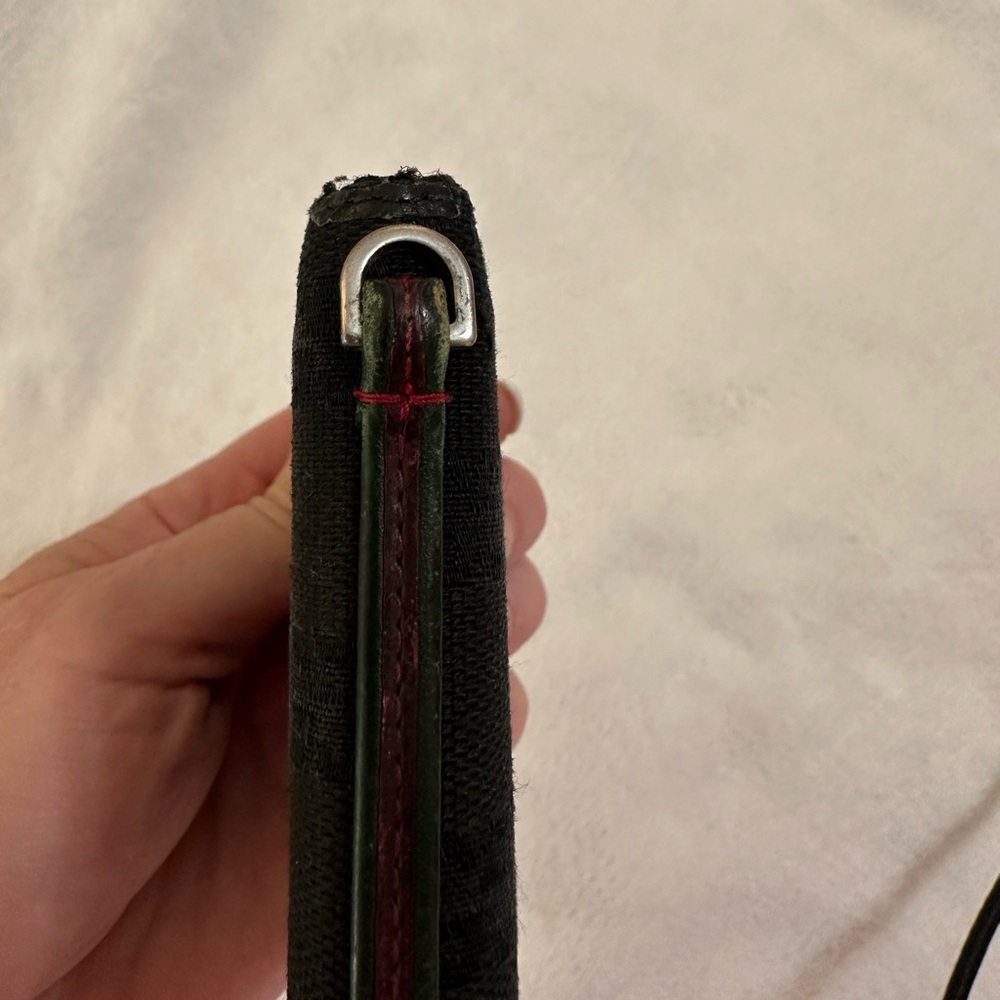 MEN'S GUCCI GG MONOGRAM LOGO CANVAS LEATHER BIFOLD WALLET CLASSIC RACING STRIPE - Picture 7 of 14